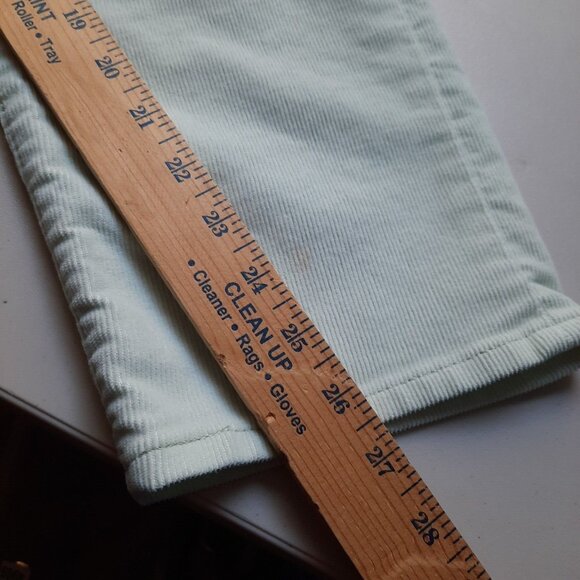 Levis Pants Womens 29 Pale Mint Wedgie‎ Straight Corduroy Cords Premium Stretch - Picture 15 of 16